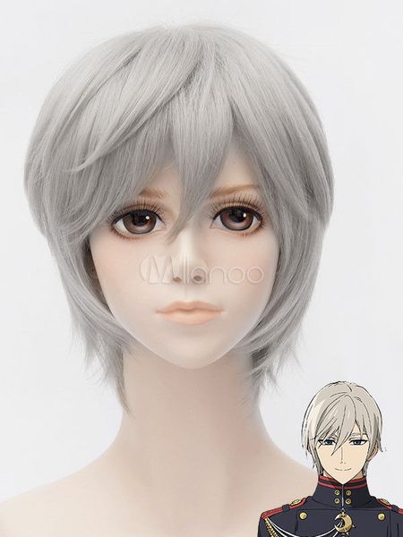 

just like real hair women's fashion short straight white full wigs, Black;brown