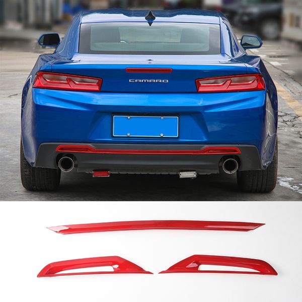 Araba Arka Tampon Sis Işık Lambası Trim Sticker Chevrolet Camaro 17 + ABS Dış Aksesuarlar Için