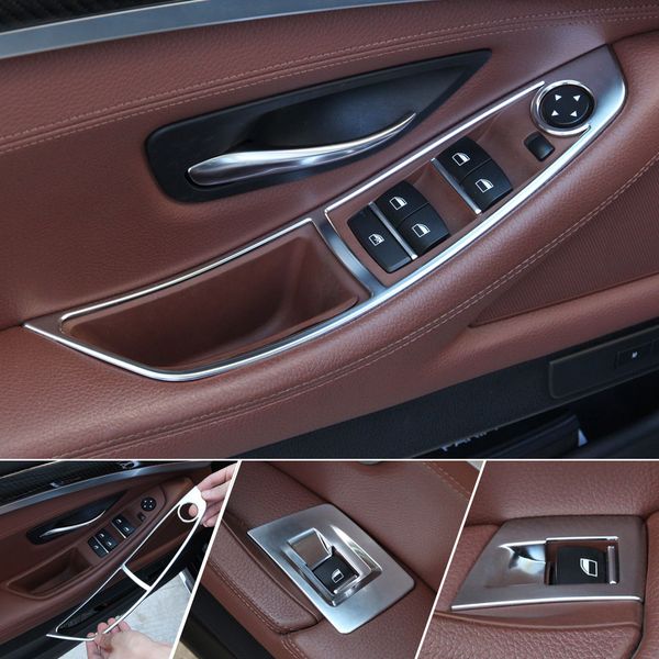 

4 шт./компл. хром авто серебро Двери окна переключатель панели Отделка молдинг укр