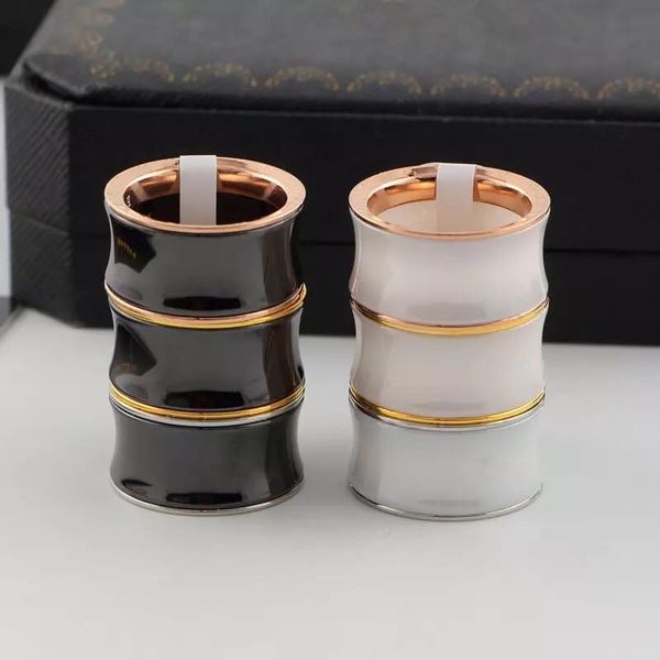 

Звезда модели весна дуги черно-белое керамическое кольцо мужчины и женщины широк