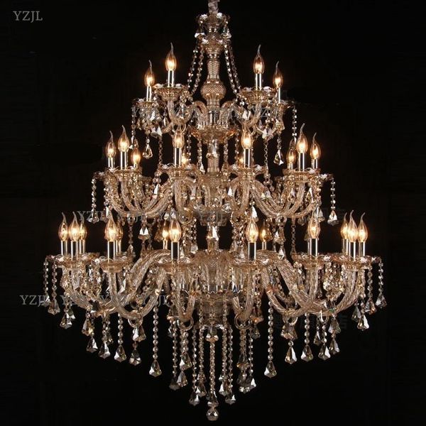 

transparent cognac crystal k9 chandelier large living room project villa duplex staircase chandelier pendant lighting crystal