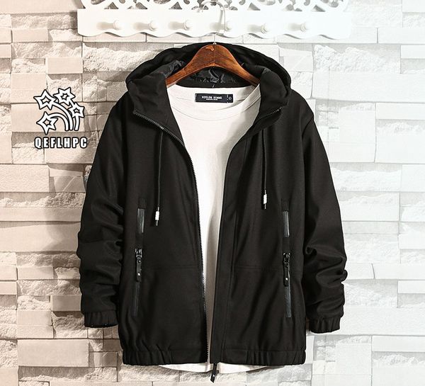 

autumn winter men jacket fashion casual jacket youth jacket loose coat jackets men outerwear &coats hooded long sleeve polyester aj73, Black;brown