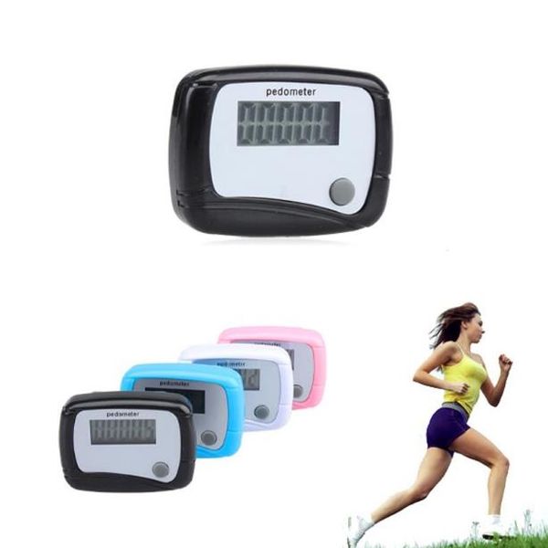 Frete grátis 300 PCS Pocket LCD Pedômetro Mini Única Função Pedômetro Passo Contador de Uso de Saúde Contador Jogging Correndo
