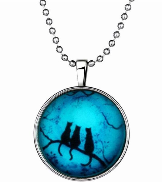 

export of foreign trade money halloween civet luminous necklace factory direct supply wholesale, Silver