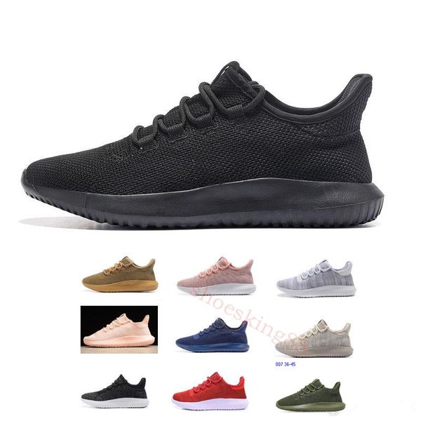 

2017 трубчатая тень вязать кроссовки мужская женская работает мода спортивная обувь все черное белое золото