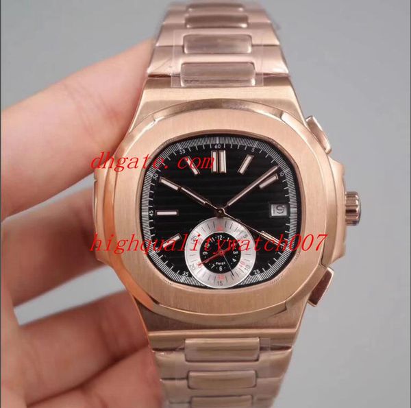 

8 style luxury watch 40mm 5980 5980r-001 nautilus asia mechanical transparent automatic mens watch watches, Black