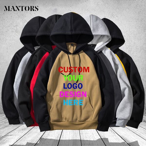 

custom hoodie men women lover printing 3d logo personalized team family customize sweatshirt polluver customization streetwear, Black