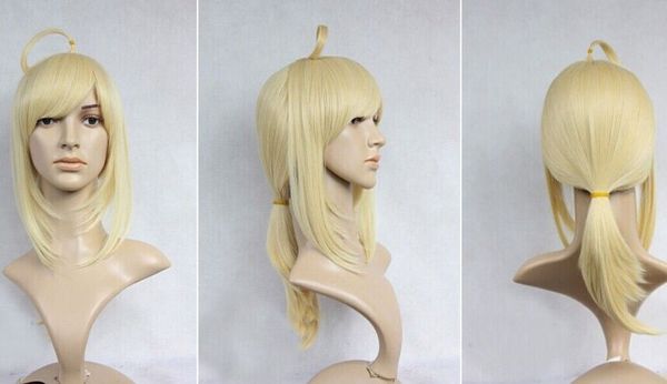 

fashion new fate zero saber long anime cosplay party hair full wig, Black
