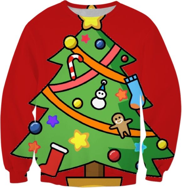 

new fashion star candy cane prunte christmas tree gift cool sweatshirt hoodies men women 3d print style streetwear sleeve clothing b44, Black