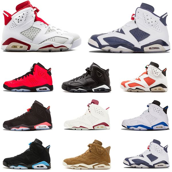 

New basketball shoes 6 6s Tinker mens shoe Sneaker UNC Blue Black Cat White Infrared Red Carmine Maroon trainers Sports Sneakers 40-47