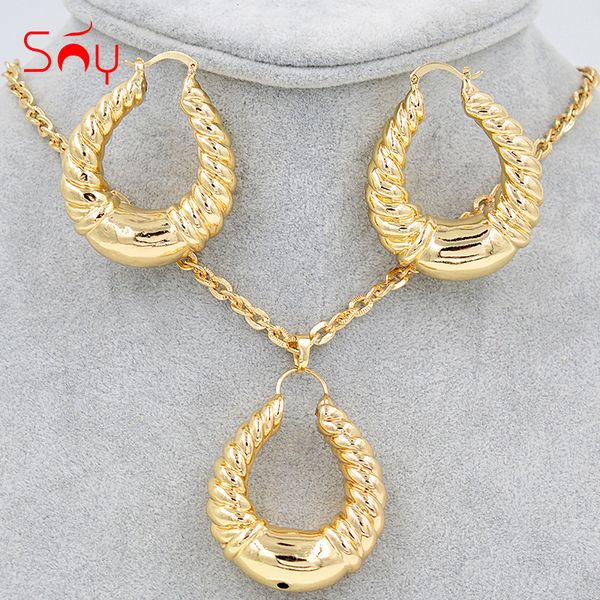 

sunny jewelry copper jewelry set for women earrings pendant necklace romantic findings for party engagement gift, Silver