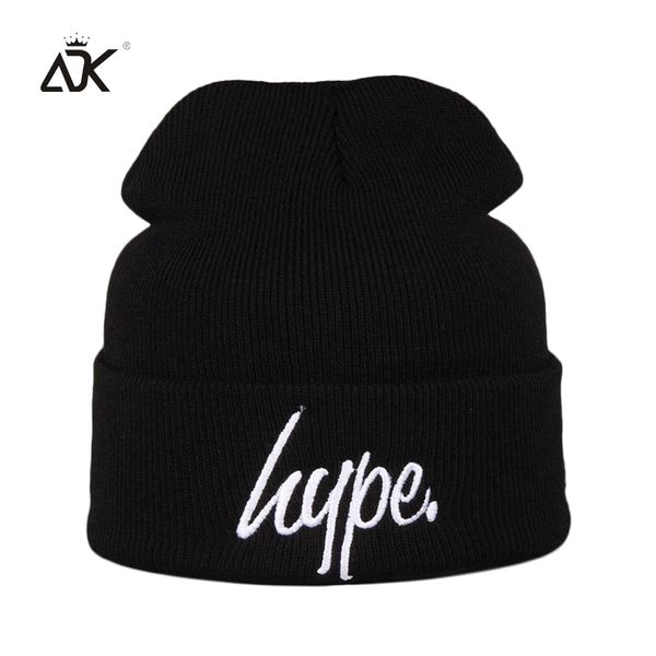 

adk hip hop knied hat for boys girls embroidery hype 2018 casual autumn winter brand beanie for women #cap171