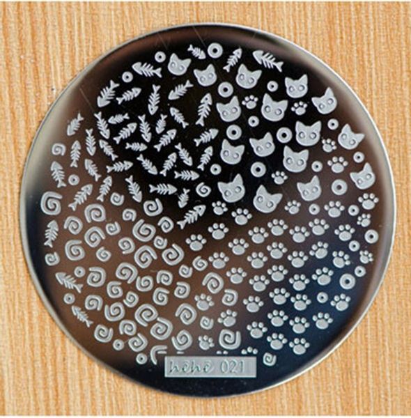 

fish cat pattern etc 60 design plate hehe 1-60 series nail art image konad print stamp stamping manicure template, White