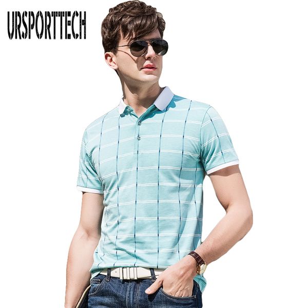 

ursporttech men shirt 2018 summer men business casual breathable plaid short sleeve shirt slim fit work clothes s, White;black