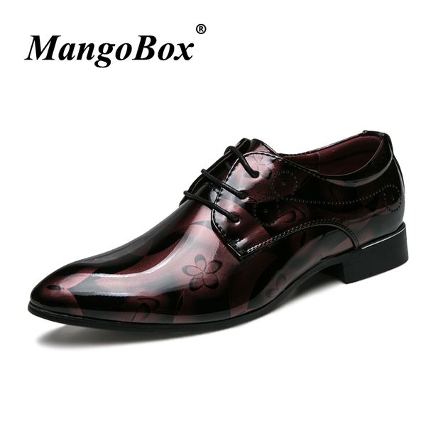 

pointed toe men wedding shoes blue red man dress shoes spring autumn social footwear rubber sole comfortable business man, Black