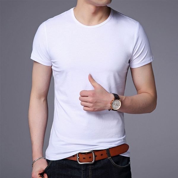 

mrmt 2018 brand new men's t shirt cotton short sleeved round neck t-shirt for male casual solid color half sleeved tshirt, White;black
