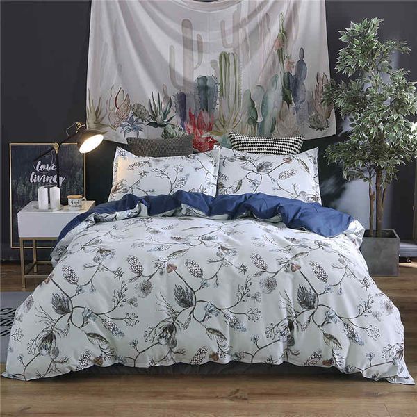 

bedding set comforter  king size flowers and plants rural twin full roupa de cama casal audlte red gray small flower