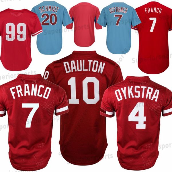 

Philadelphia 7 Maikel Franco Phillies Jersey 4 Lenny 10 Darren Daulton 99 Mitch Williams Baseball Jerseys 100% Stitched High-quality