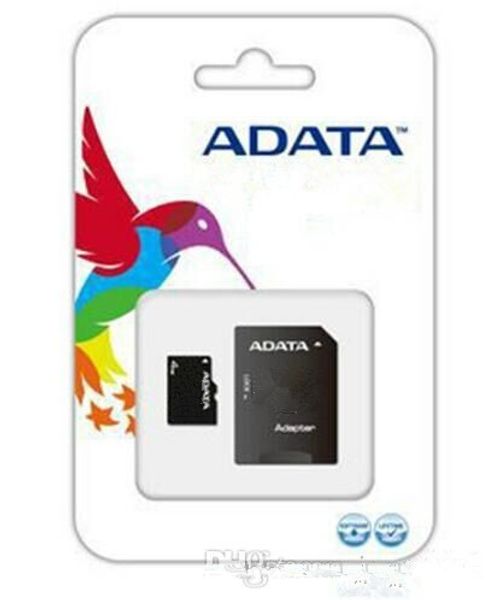 

DHL 100% Real ADATA 4GB 8GB 16GB 32GB 64GB 128GB Class10 TF Memory Card SD Adapter Retail Package