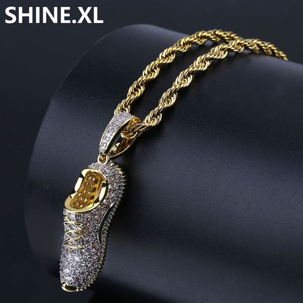 

Hip Hop New Fashion 24inch Iced Out Zircon Stone Choe Pendant Necklace с 24-дюймовой цепью из нержавеющей стали