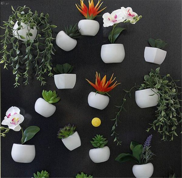 

new décor fridge sticker simulated bouquet flower succulent plant fridge magnet magnetic potted plant for home wall decoration living room