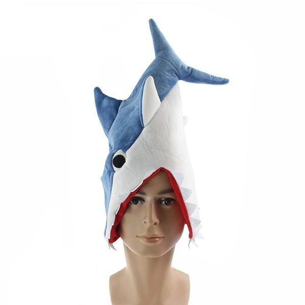 

funny creative three-dimensional shark piranha hat plush creative toy plush hat