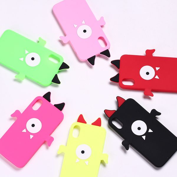 

little monster phone cases devil monocular pointed wings for iphone x silicone cell phone case for iphone 6 7 8 plus 6s