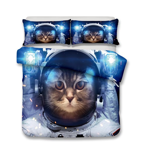 Space Cat Bedding Set Duvet Covers Pillow Case King Size All Size