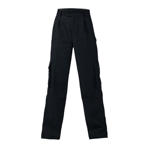 

2018 men's ballroom dance pants wide-legged with pocket latin dance trousers pants men/modern dancewear black, Black;red