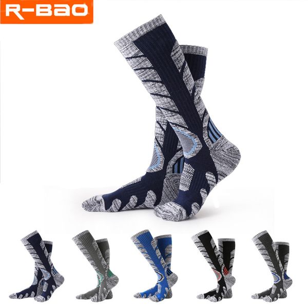 2018 marke Ski Socken Dicker Baumwolle Sport Snowboard Radfahren Skifahren Fußball Socken Männer Frauen Designer Rosa Baumwolle Socken Hohe Elastische