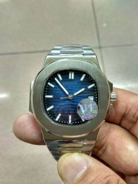 

edition automatic engrave movement nautilus watch blue dial 316 band male watch stainless, Slivery;brown
