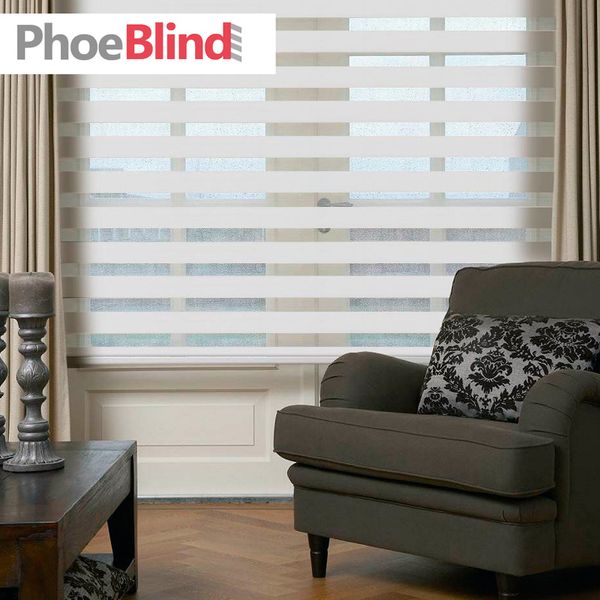 

solid single color zebra roller blinds with luxury cassette