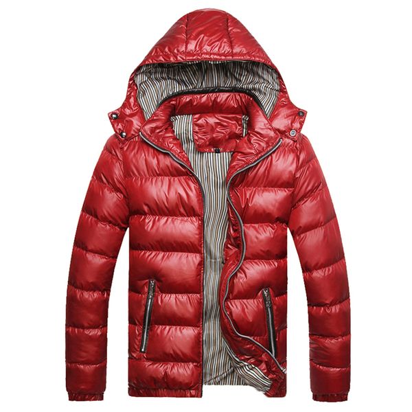 

2018 new jackets men winter windproof mens coats and jackets hooded warm quality solid zipper casual parkas men plus size m-4xl, Black;brown