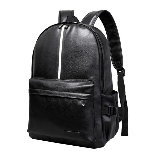 

vbiger men women pu leather backpack large-capacity school trendy travel backpacks casual daypack stylish student book bag