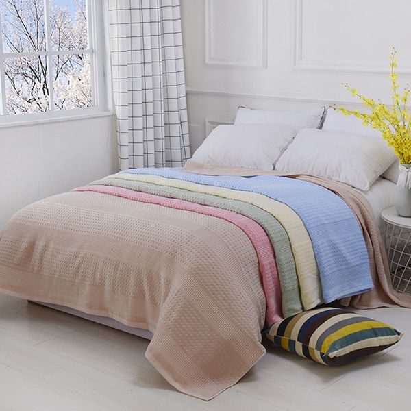 Solid Color Janpan Style Towel Blanket Air Condition Room Blanket