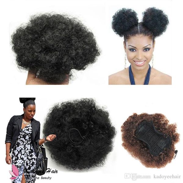 Curly Chignon Clip In Elastic Fake Synthetic Hair Bun Updo
