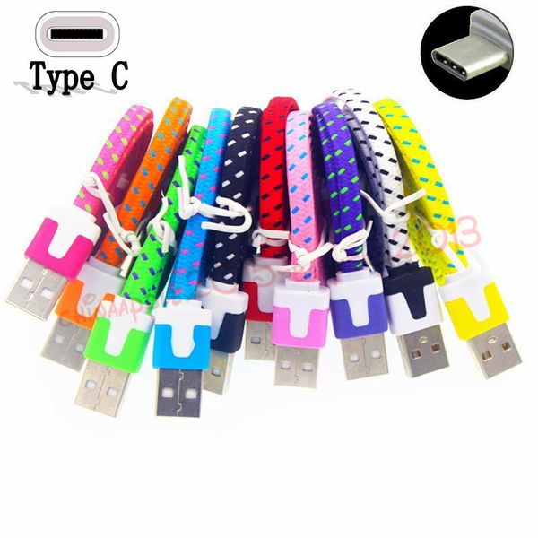 

micro v8 кабель плетеный ткань плоский лапшой тип c зарядное устройство usb кабель для передачи данных для samsung s4 s6 s7 s8 края для lg g