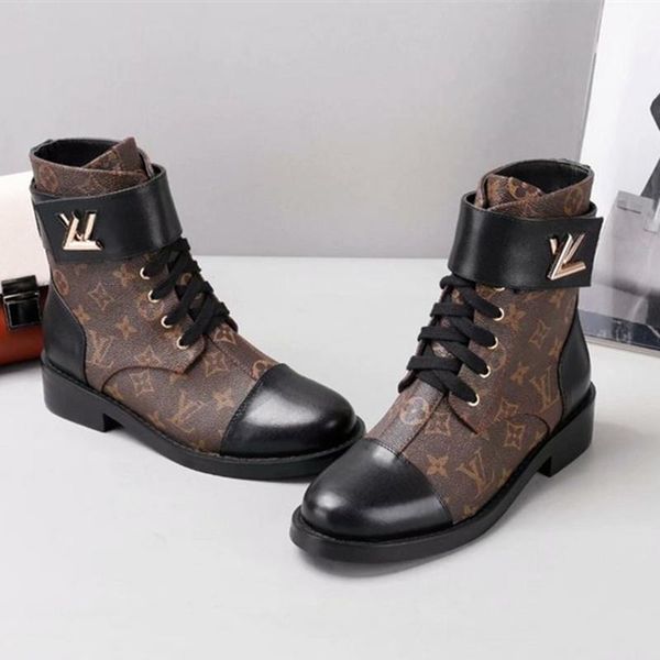 

2018 delivery luxury designer women shoes top quality leather and heavy-duty soles comfort venting leisure lady Martin boots size 35-41