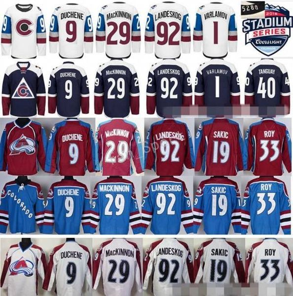 

2020 stadium series colorado avalanche 8 cale makar 29 nathan mackinnon 92 gabriel landeskog 96 mikko rantanen burgundy men women kids youth, Black;red