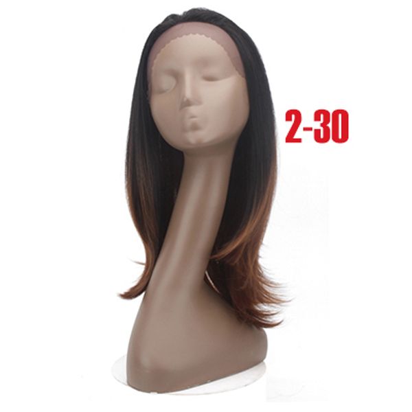 Hot Selling Synthetic Wigs For Black Women Dark Roots Ombre Brown