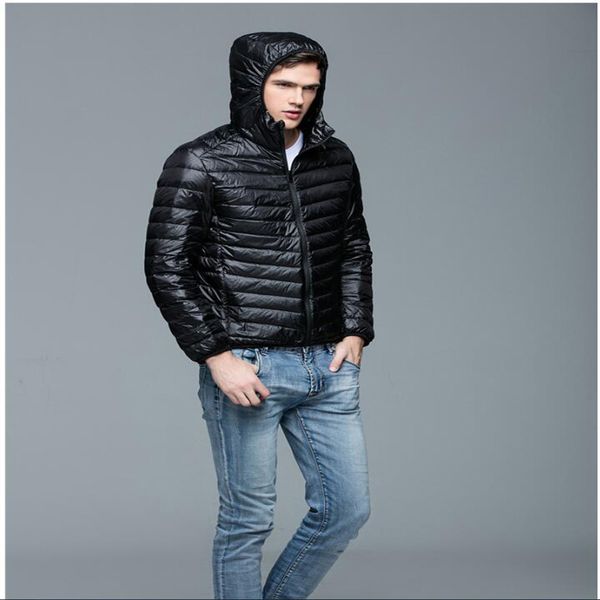 

men jacket 2018 ultra light duck down hoody pocket jackets windbreaker coat plus size 6xl 5xl 4xl man blue red black