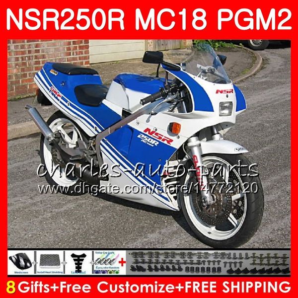 Bodys для Honda NSR250R MC16 MC18 PGM2 NS250 88 89 78HM.80 NSR 250 R NSR250 R RR Blue Frame NSR250RR NSR 250R 88 89 1988 1989 обтекательный комплект