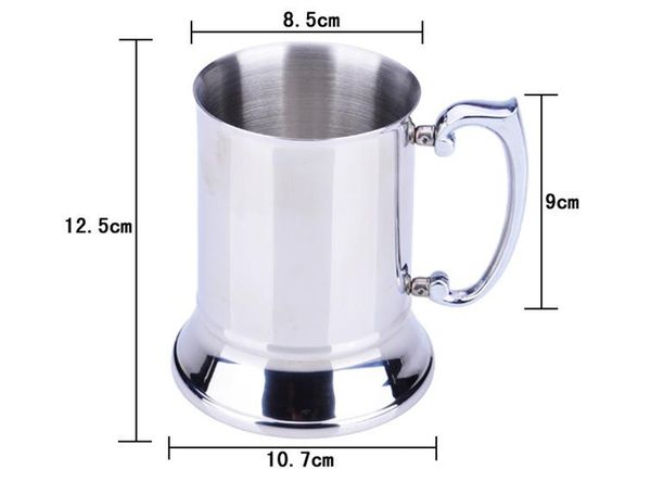 

new 16 ounce double wall stainless steel tankard ,beer mug, , mirror finish