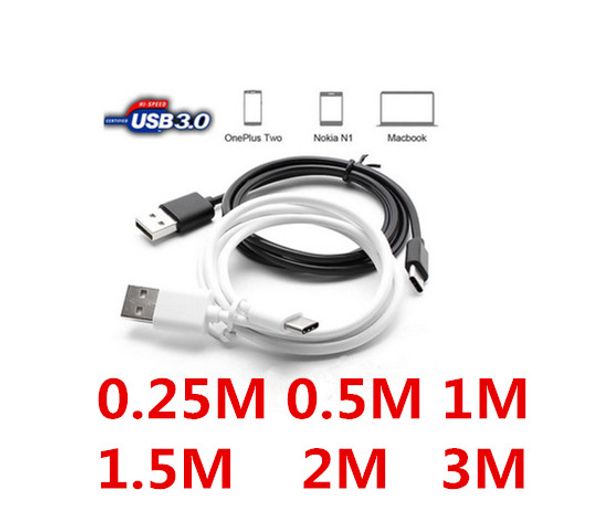 

USB Type C Кабель, Мужская синхронизация данных Кабель 3,3 фута 1й, два цвета черный, бел