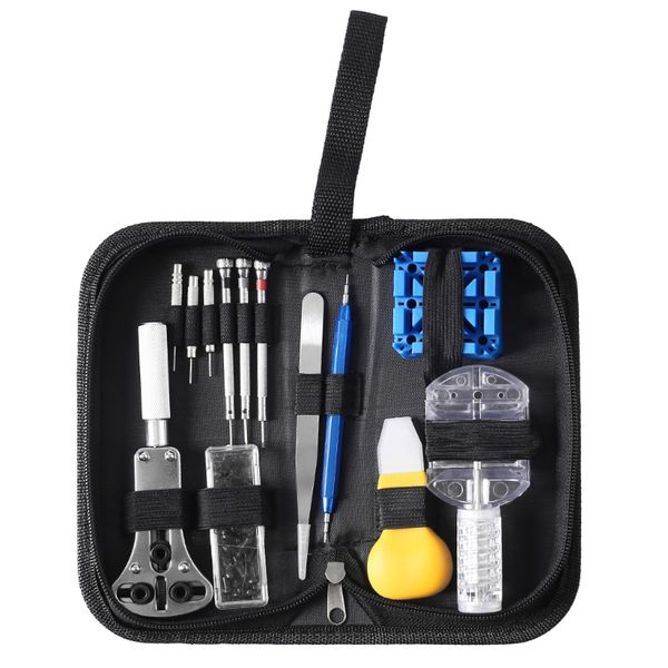 

13pcs wristwatch repair tool watch diy screwdriver opener tweezer case device