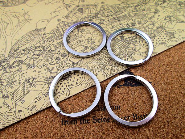 

15pcs--28mm stainless steal key chain key ring diy charms pendants, Bronze;silver