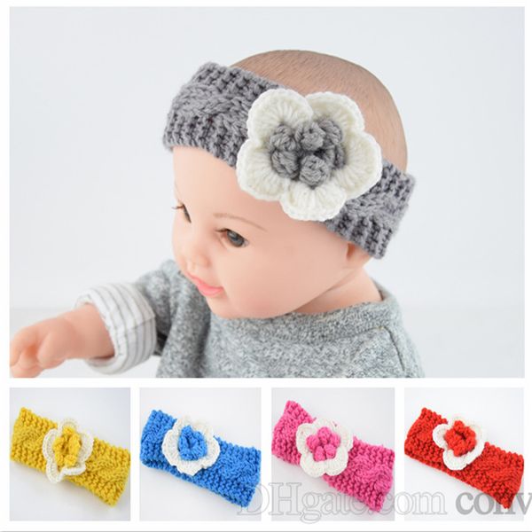 Baby headband knitting pattern with flower