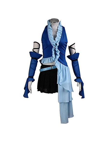 

final fantasy 10-й юна униформа косплей костюм, Black