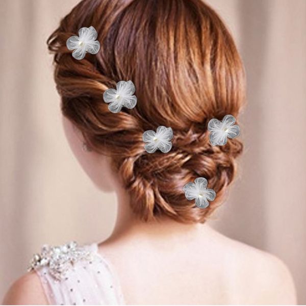 2020 Wome Girls Wedding Bridal Hairstyles Jewelry White Flower