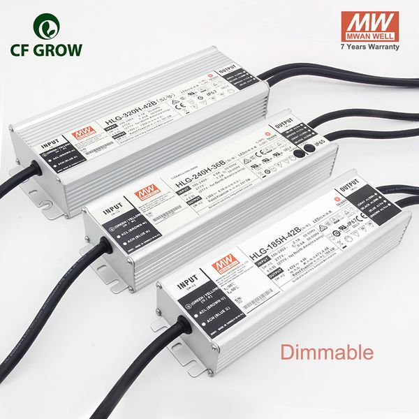 

Meanwell Водонепроницаемый диммер 185 Вт, 240 Вт, 320 Вт, HLG-185H-42B HLG-240H-36B, HLG-320H-42B LPC-60-1400 импул